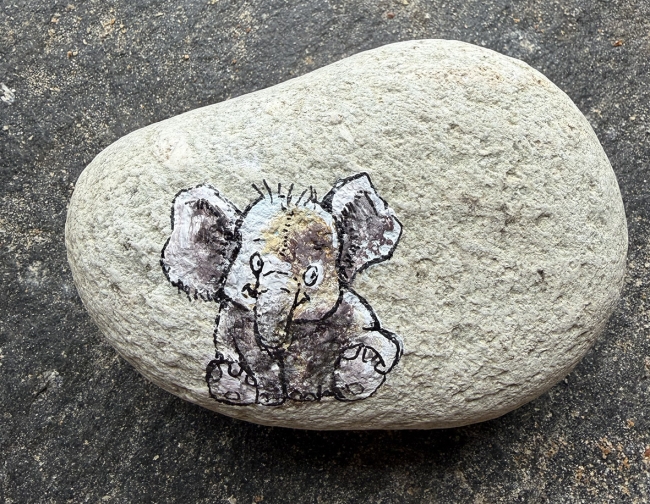 Cailloux de Naissance - Eléfant